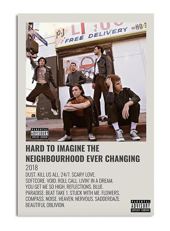 Motlwat Hard to Imagine The Neighbourhood Ever Album Posters, Multicolour