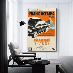 Chixx Frank Ocean Channel Orange Poster Canvas Art Poster, Multicolour