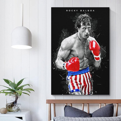 SUANQ Rocky Balboa Poster Motivational Quote Movie Canvas Art Poster & Wall Art Picture Print, 30 x 45cm, Multicolour