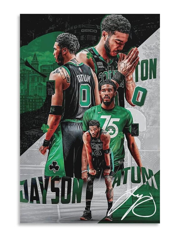 Jayson Tatum Wall Art Canvas Poster, 12 x 18-inch, Multicolour