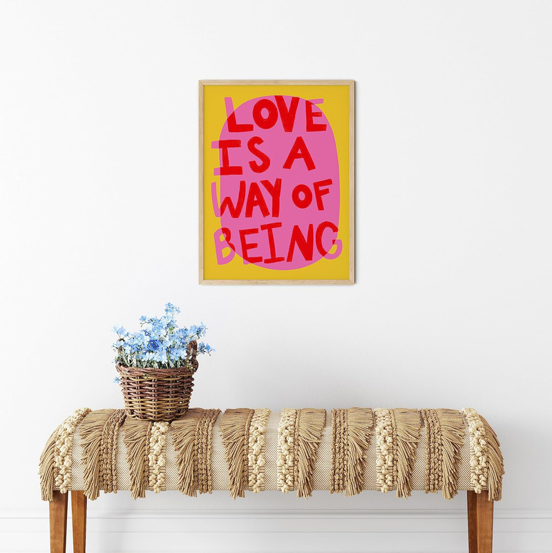 TwoDays Funky Maximalist Unframed Wall Decor, Multicolour