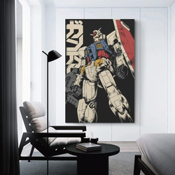 Xinyuelong Anime RX 78 2 Gundam Canvas Wall Art Poster, 12 x 18 inch, Multicolour