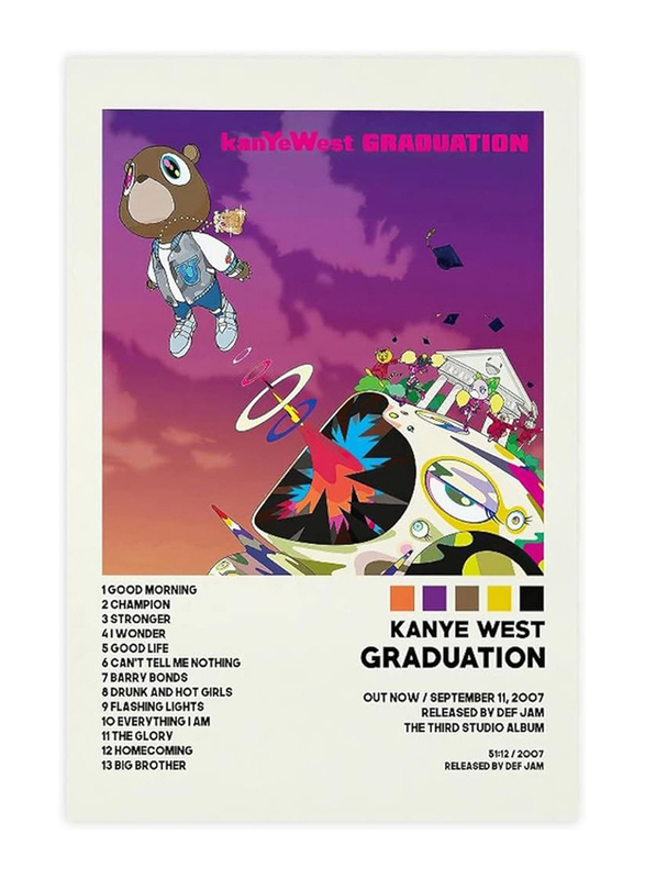 Kanye West Graduation Poster Wall Art Home Decor Photo Prints 16, 20, 24