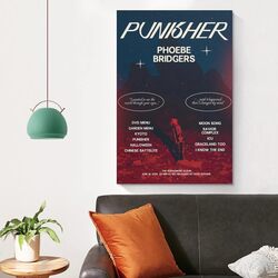 Meetje Phoebe Bridgers Poster Punisher Album Cover Canvas Poster, 12 x 18 inch, Multicolour