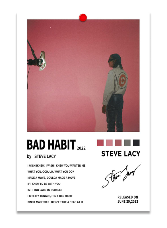 Kaoneso Steve Lacy Bad Habit Album Cover Poster, Multicolour