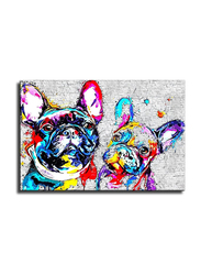 Hhgaoart Colourful French Bulldog Wall Art Abstract Dog Poster, 16 x 24-inch, Multicolour