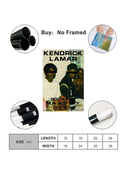 Kendrick Lamar Poster Good Kid M.A.A.D City Album Cover Canvas Poster, 12 x 18 inch, Multicolour
