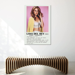 Etulle Lana Del Rey Canvas Wall Poster, Multicolour