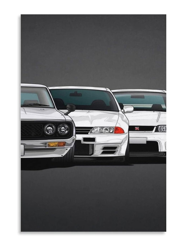 PDY Jdm Car Poster Gtr-car Vintage Poster Poster Decorative Painting Canvas Wall Poster, White