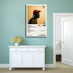 YGULC Brent Faiyaz Sonder Son Music Album Cover Signed Limited Edition Canvas Poster, Multicolour