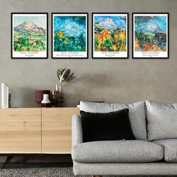 Berkin Arts Wall Art Unframed Prints Giclee Art Paper, 11 x 14 inch, 4 Pieces, Multicolour