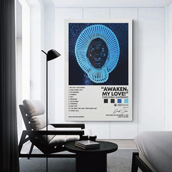 Astrl Childish Gambino Awaken, My Love! Album Cover Canvas Posters, 40 x 60cm, Multicolour