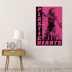 Miley Cyrus Plastic Hearts Album Cover Art Poster, 12 x 18inch, Pink