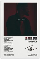 Shiwa Bryson Tiller Poster Trapsoul Album Cover Canvas Wall Art Poster, 16 x 24 inch, Multicolour