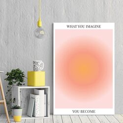 Ziyuan Colourful Abstract Aura Gradient Spiritual Affirmation Posters, 3 Pieces, 16 x 24 inch, Multicolour