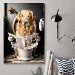 Gynaver Dog Poster Canvas Wall Art, 12 x 18inch, Multicolour