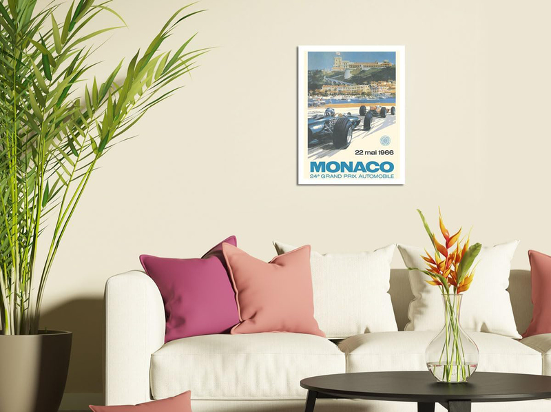 Pacifica Island Art 24th Monaco Car Racing Grand Prix Master Art Print Poster, Multicolour