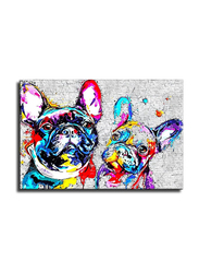 Hhgaoart Colourful French Bulldog Wall Art Abstract Poster, Multicolour