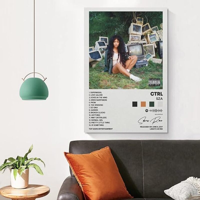 Astral Sza Ctrl Album Cover Canvas Aesthetic Gift Posters without Frame, Multicolour