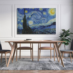 Njyxart Starry Night Van Gogh Art Poster, Blue