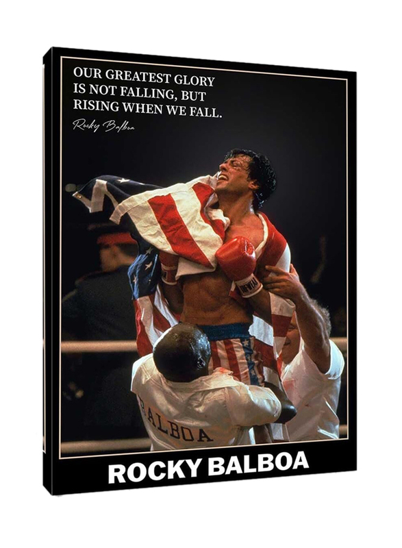 

General Grnaaza Inspired Rocky Balboa Wall Art Poster with Inspirational Boxing Quotes with Hope Print, Modern Wall Decor, Multicolour