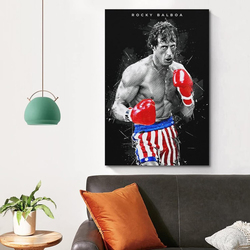 SUANQ Rocky Balboa Poster Motivational Quote Movie Canvas Art Poster & Wall Art Picture Print, 30 x 45cm, Multicolour