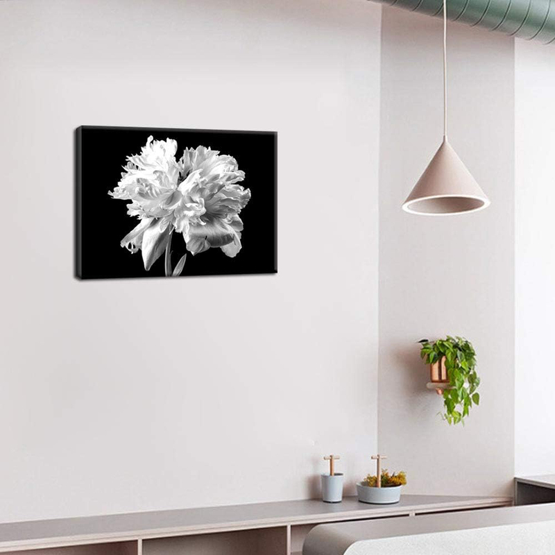 Deergar Flower Wall Art, Black/White
