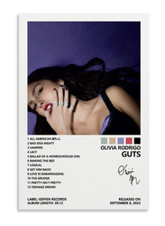 Shiwa Olivia Rodrigo Guts Album Cover Poster, 12 x 18-inch, Multicolour