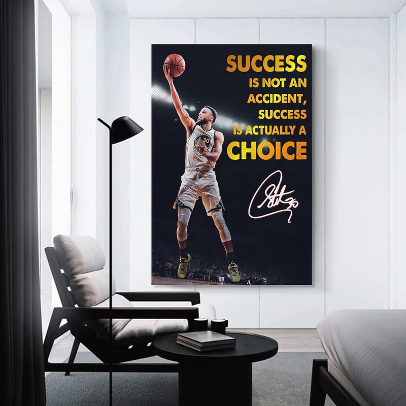 Stephen Curry Poster 1 Wall Art Canvas Print Poster, Multicolour