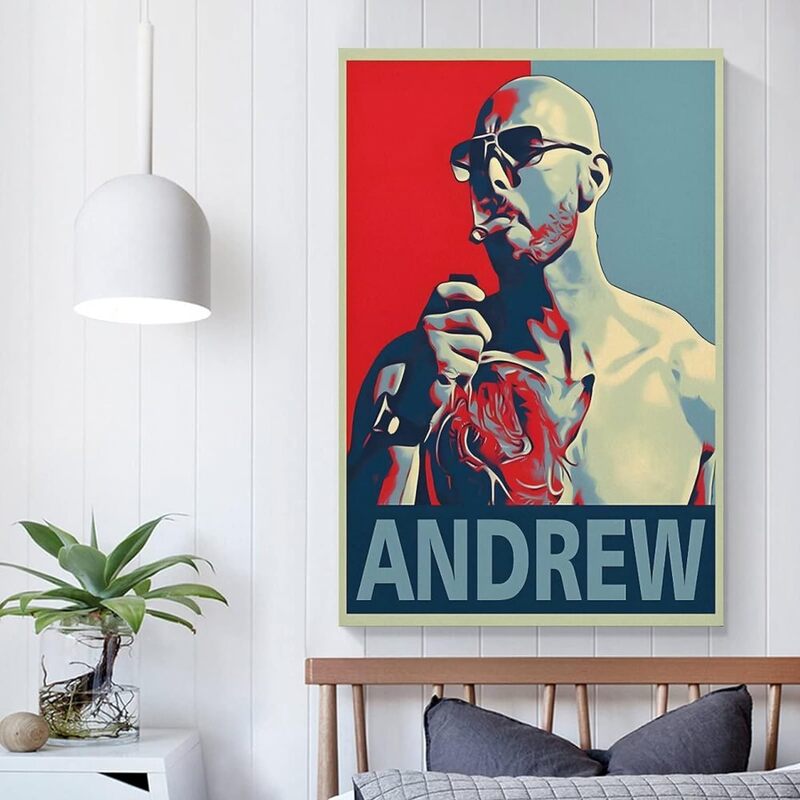 Andrew Tate Poster Room Aesthetic Art Poster Painting On Canvas Wall Art Poster, 12 x 18 inch, Multicolour