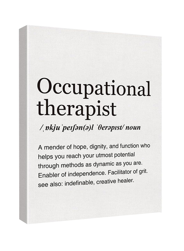 Lexsivo Modern Minimalist Occupational Therapist Definition Print Canvas Poster, 12 x 15-inch, White