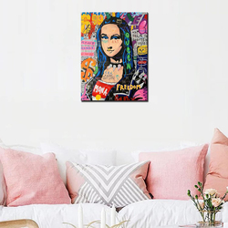 Tucocoo Graffiti Women Canvas Wall Art Poster, Multicolour