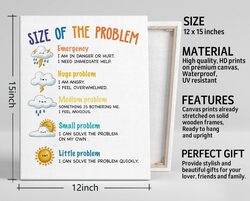 WKYAER Size of Problem Calming Corner Canvas Wall Art Canvas Prints Poster, Multicolour