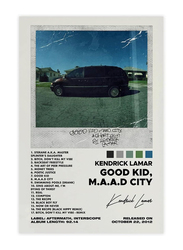 Kendrick Lamar Poster Good Kid, M.a.a.d City Album Cover Poster Canvas Poster, Multicolour