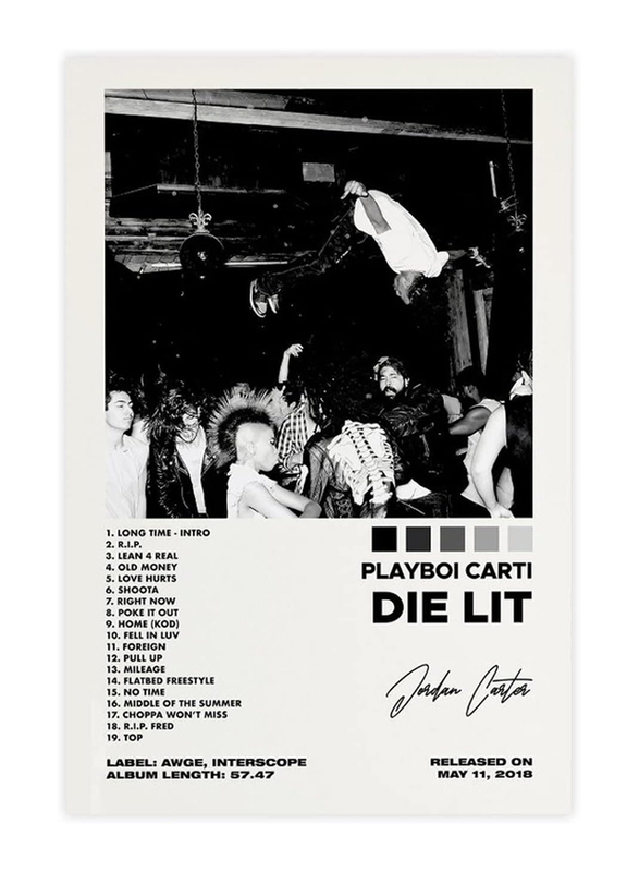 Playboi Carti Poster Die Lit Poster Playboi Carti Album Cover Poster, Multicolour