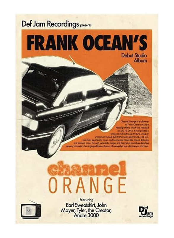 

Motlwat 12 x 18-Inch Unframed Canvas Frank Ocean Channel Orange Music Album Poster Wall Art, Multicolour