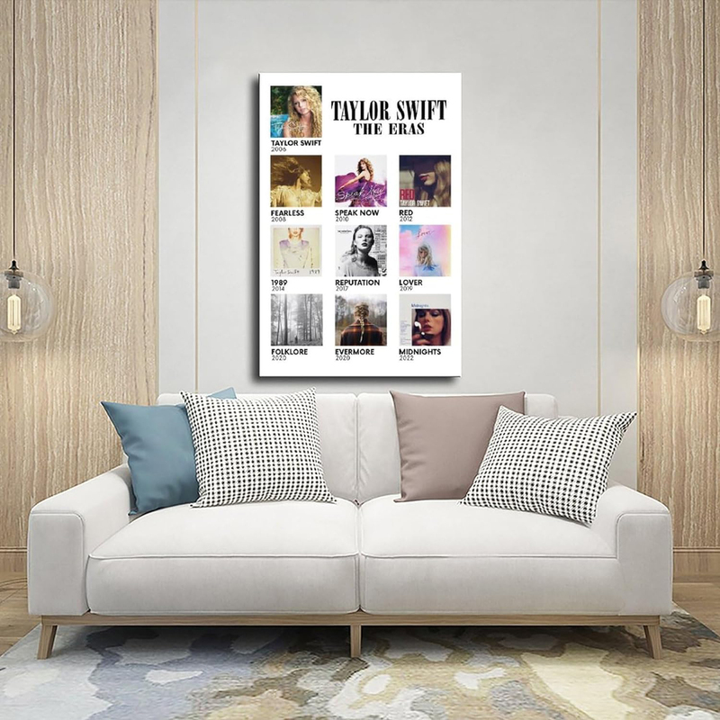 YANSHENG Unframed Canvas 16 x 24-Inch Taylor Swift The Eras Poster, Multicolour