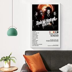 Chaue Tokio Hotel Scream Album Cover Aesthetic Canvas Wall Artworks, Multicolour