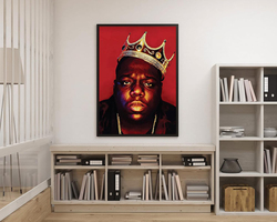 Qtipy 12 x 18-Inch Canvas Funny Biggie Poster Wall Art, Multicolour