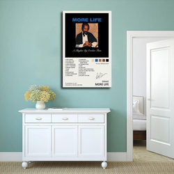Ygulc Drake Poster More Life Music Album Cover Signed Limited Edition Canvas Poster, Multicolour
