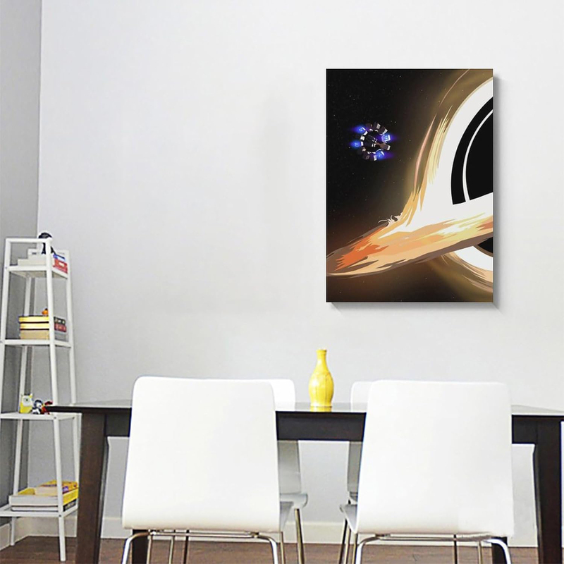 Interstellar Black Hole Canvas Poster, Multicolour