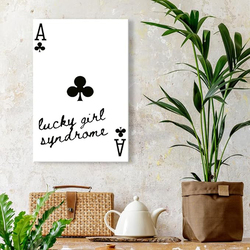 Oppqrrs Funny Girly Preppy Ace Playing Poker Canvas Posters, Multicolour