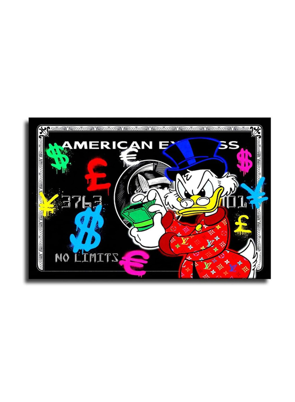 Brr Graffiti Monopolys Scrooge American Express Money Canvas Art Poster, Multicolour