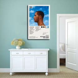 Ygulc Drake Poster Nothing Was The Same Music Album Cover Signed Limited Edition Canvas Poster, Multicolour