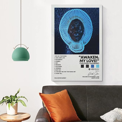 Astrl Childish Gambino Awaken, My Love! Album Cover Canvas Posters, 40 x 60cm, Multicolour