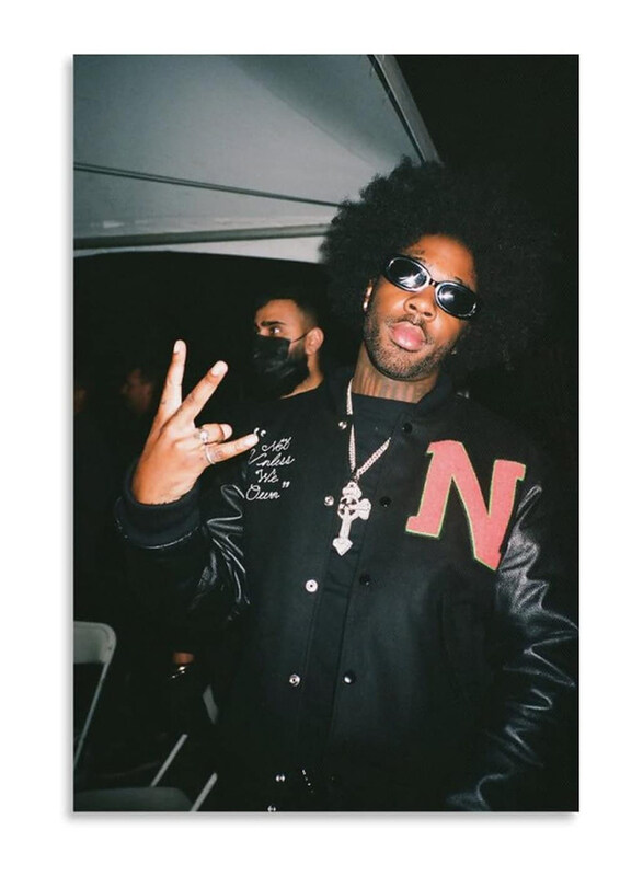 

General Wpyst Brent Faiyaz Aesthetic 90s Rapper Vintage Poster, Multicolour