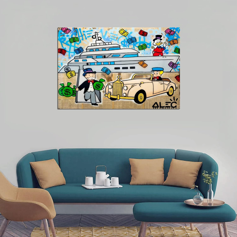 EWM Alec Monopolys Yacht Rolls Canvas Art Poster, 16 x 24 inch, Multicolour