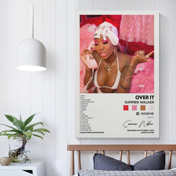 ASTRL Unframed Canvas 12 x 18-Inch Summer Walker "Over It" Album Cover Poster, Multicolour