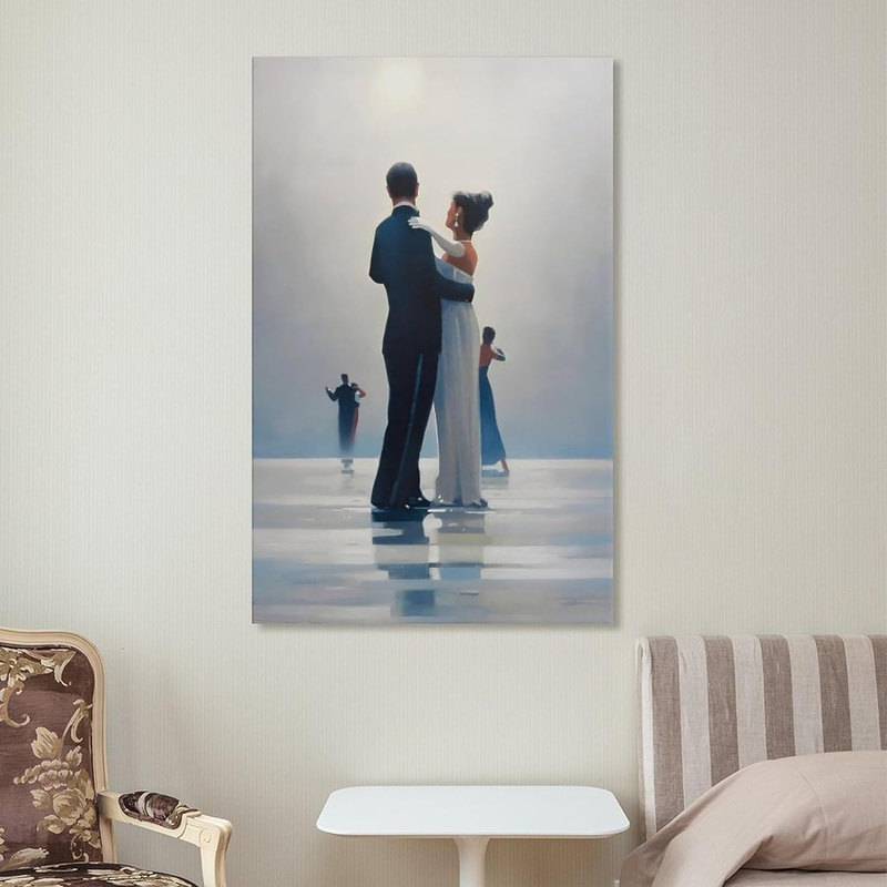 Ywvwy Dance Me to The End of Love by Jack Vettriano Artworks Elegant Gorgeous Romantic Love Canvas Poster, Multicolour