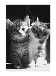 HAYOY Warm Healing Pet Canvas Painting Hair Kitten Cute Poster, Multicolour